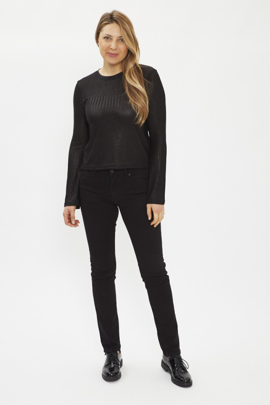 Top pailleté coupe regular noir femme JDY