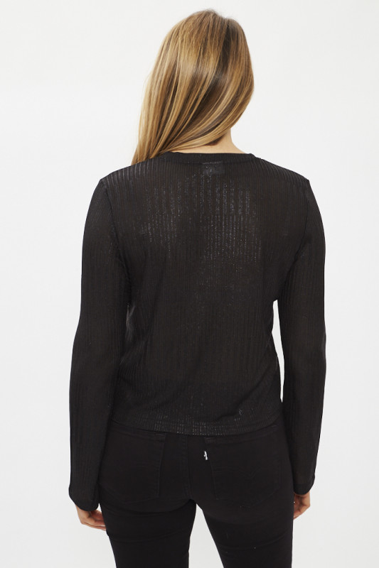 Top pailleté coupe regular noir JDY