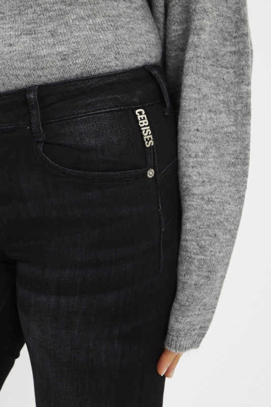 Jeans pulp regular taille haute noir