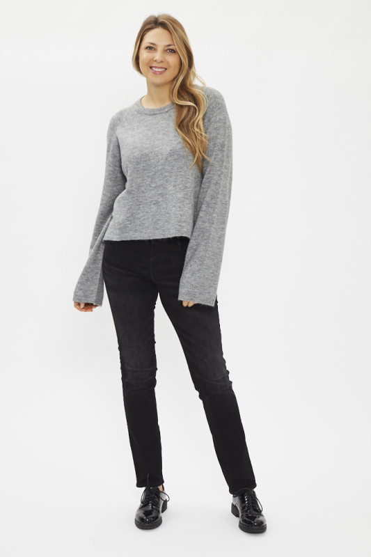 Jeans pulp regular taille haute noir femme LTC