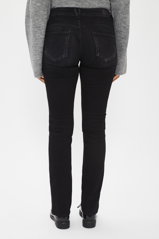 Jeans pulp regular taille haute noir Le temps des cerises Femme