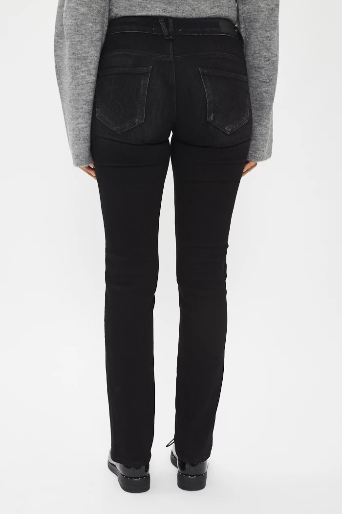 Jeans pulp regular taille haute noir femme LTC Destock Jeans