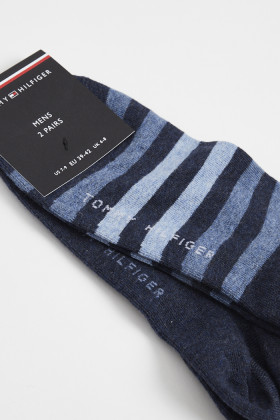 Lot de deux paires de socquettes bleu jeans