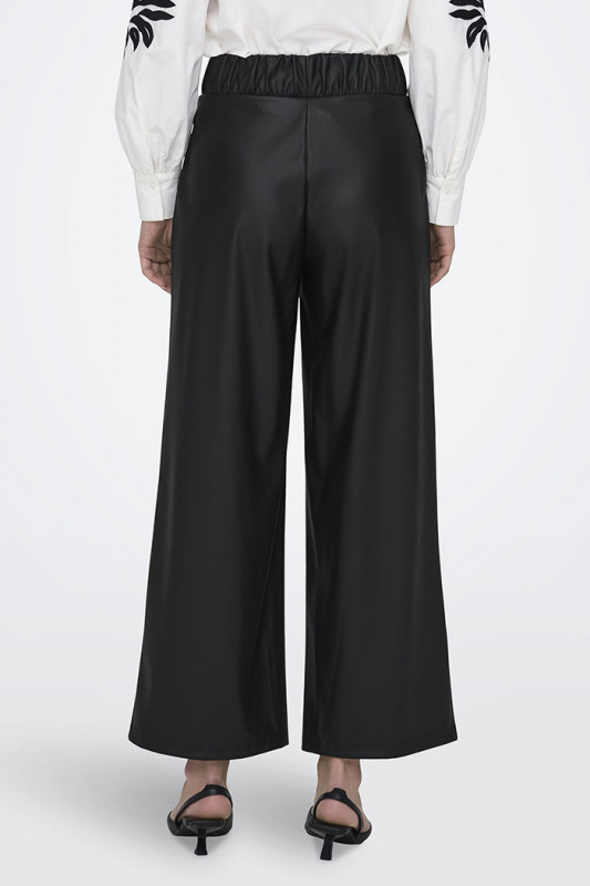 Pantalon large Soya colori noir femme