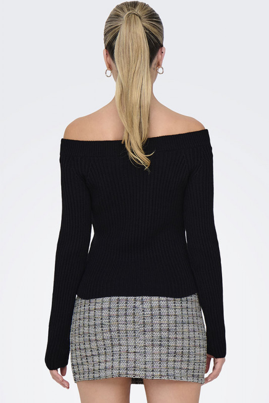 Pull à épaules dénudées noir