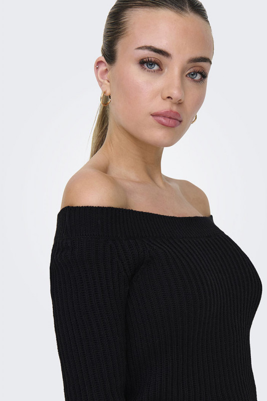 Pull à épaules dénudées noir JDY