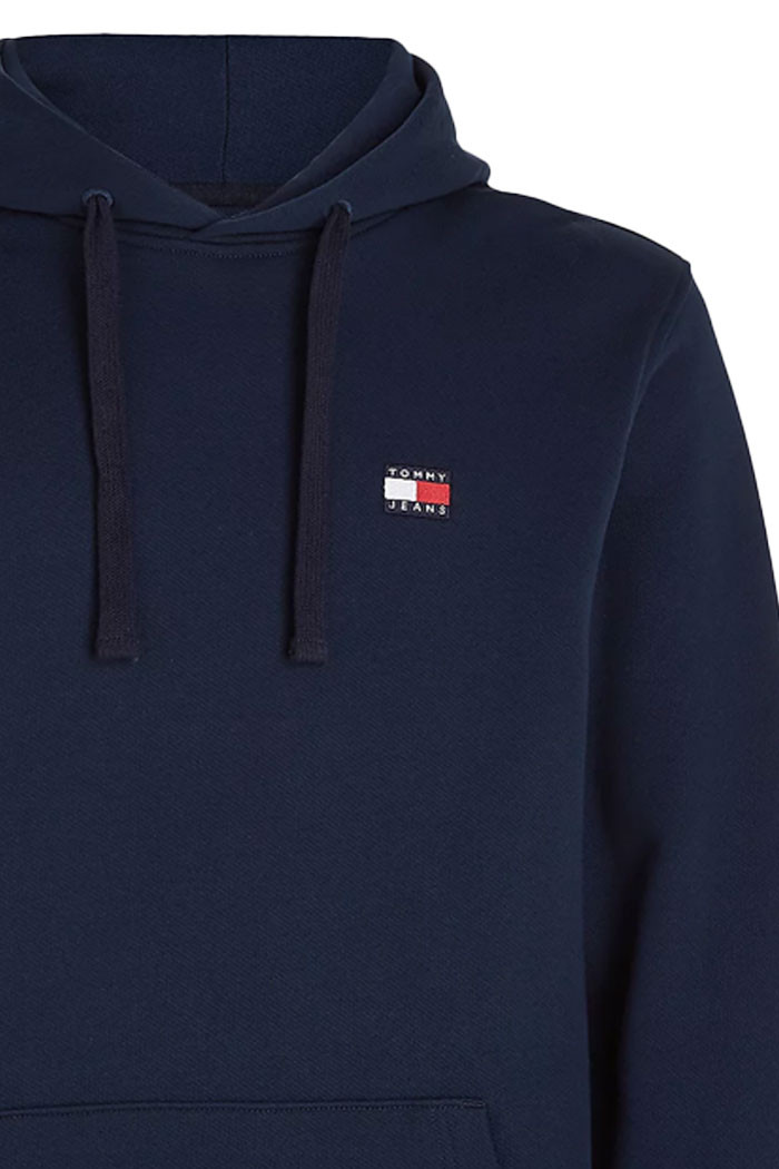 Sweat Capuche Bleu Marine Badge Tommy Homme Tommy Hilfiger Destock 