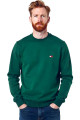 Sweat vert Tommy Badge col ras du cou
