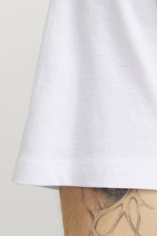 T-shirt Cyber graphic blanc homme en coton 