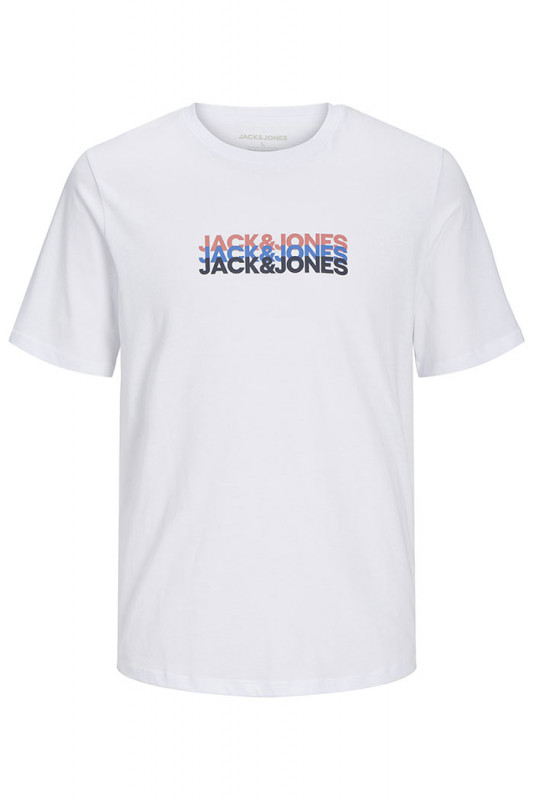 T-shirt Cyber graphic blanc en coton jack & jones