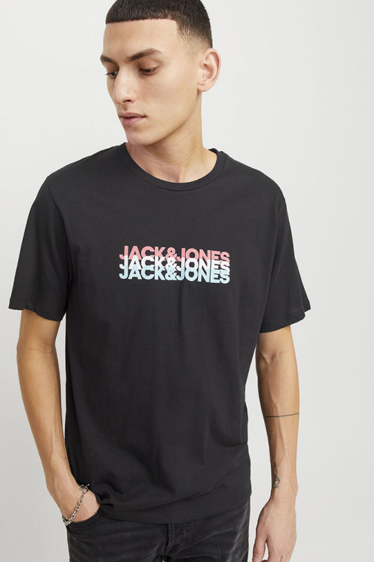 T-shirt Cyber graphic noir homme