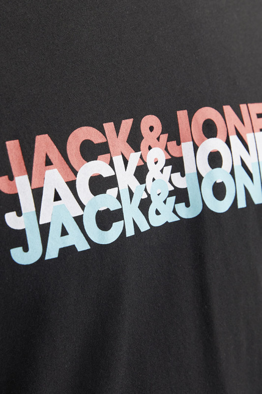 T-shirt Cyber graphic noir homme en coton 