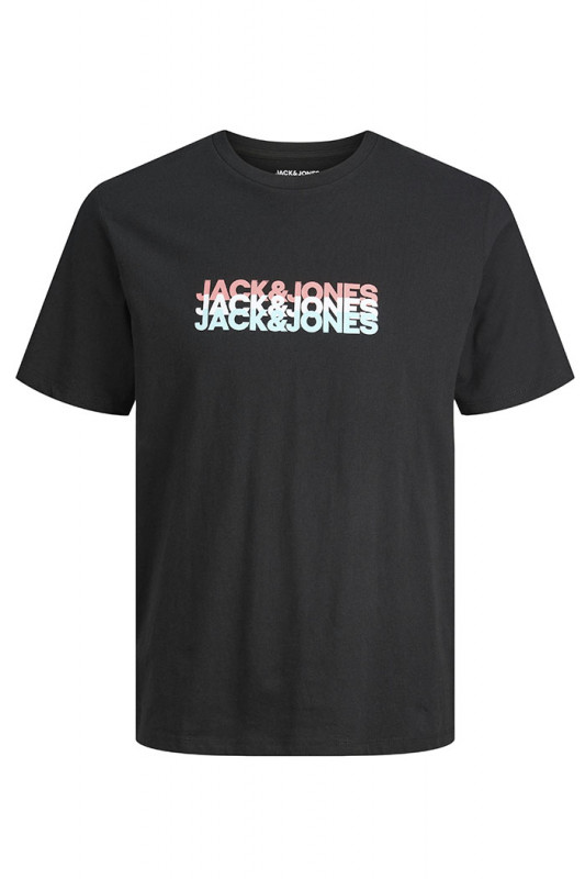 T-shirt Cyber graphic noir homme 100% coton 