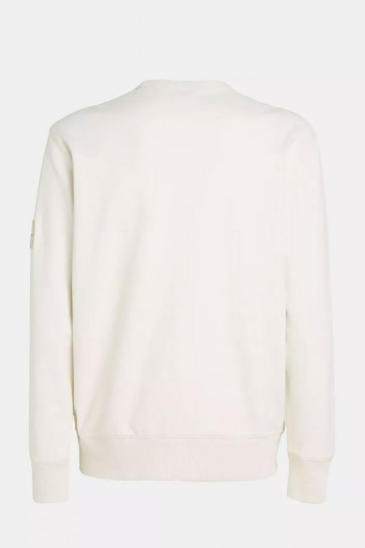 sweatshirt ivoire 100% coton homme Calvin Klein