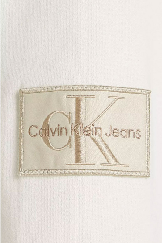 sweatshirt ivoire 100% coton calvin klein