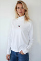 T-shirt blanc slim col montant Tommy Hilfiger