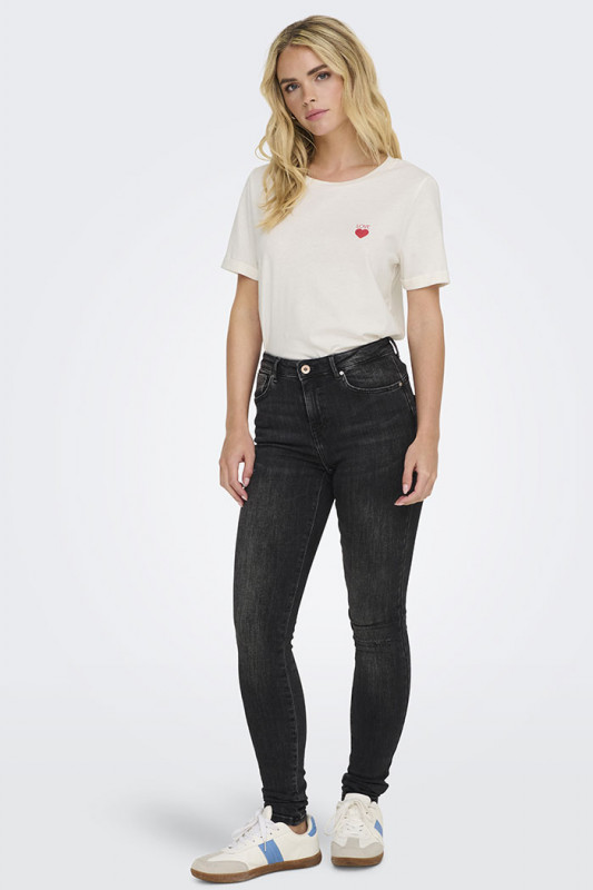 T-shirt Kitty Love blanc JDY