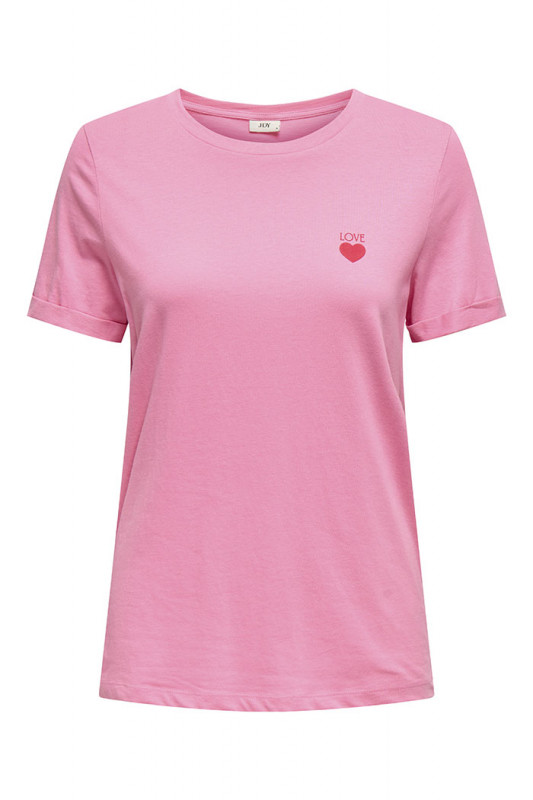 T-shirt Kitty Love rose femme manches courtes