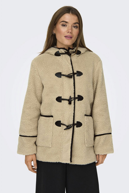 Duffel coat beige Mandy femme manches longues Only