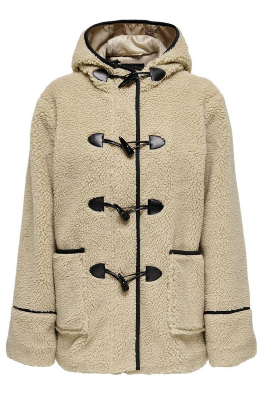 Duffel coat beige Mandy manches longues Only