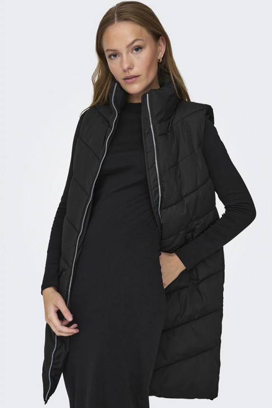 Doudoune longue sans manches noir JDY