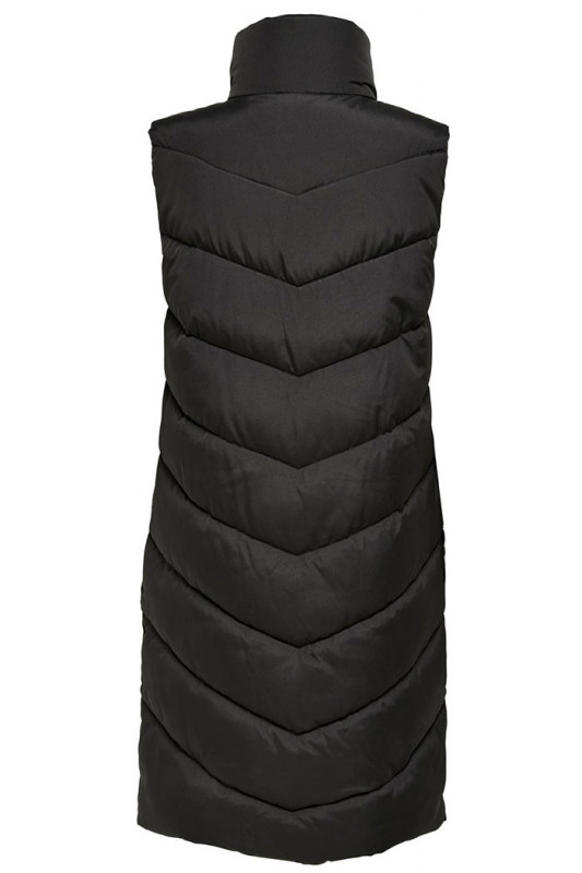 Doudoune longue sans manches noir femme Jacqueline de Yong