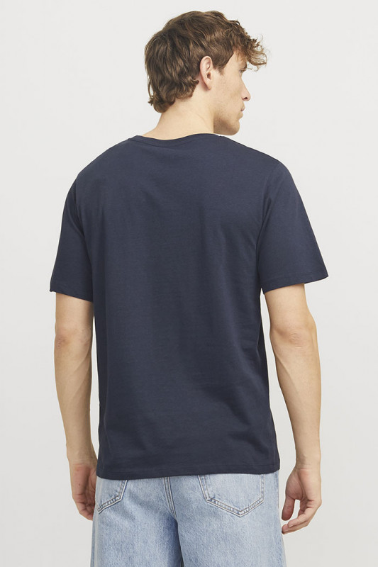 T-shirt cyber graphic bleu marine