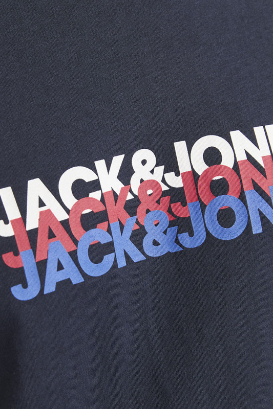 T-shirt cyber graphic bleu marine homme jack & jones