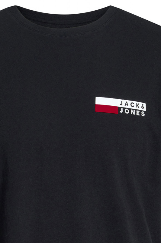 T-shirt Logo uni noir homme jack & jones