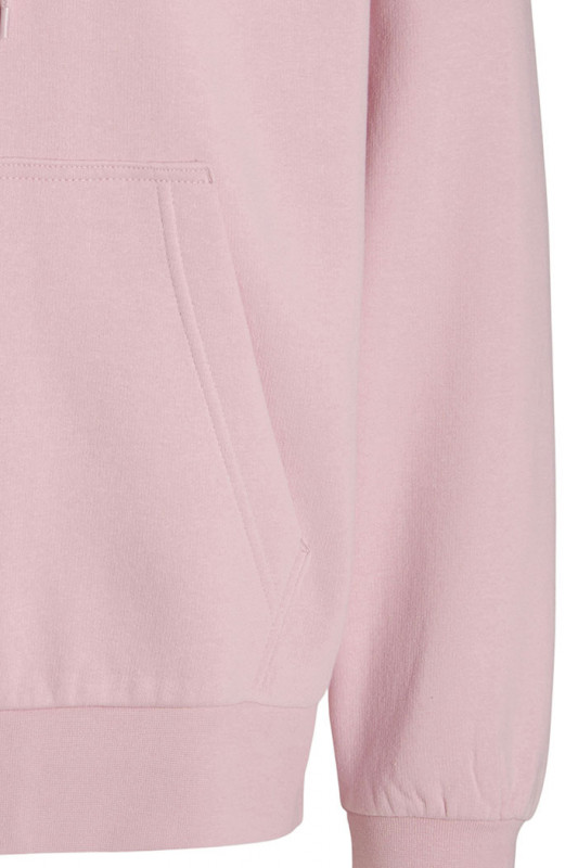 sweat hoodie rose Jack & Jones en coton mélangé