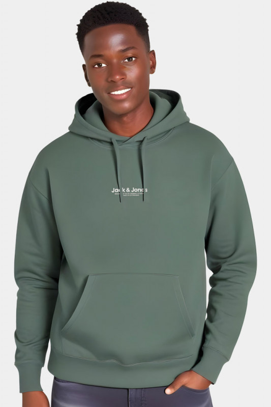 Sweat hoodie vert homme