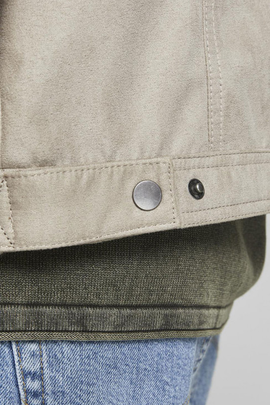 Blouson beige en simili cuir jack & jones