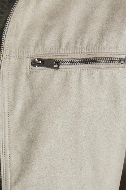 Blouson beige en simili cuir homme jack & jones