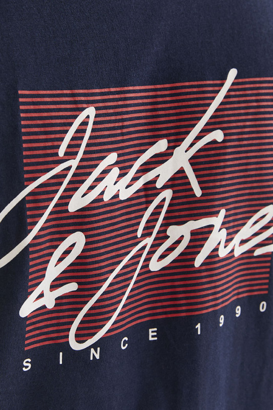 T-shirt col rond bleu marine jack & jones