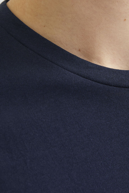 T-shirt col rond bleu marine homme jack & jones