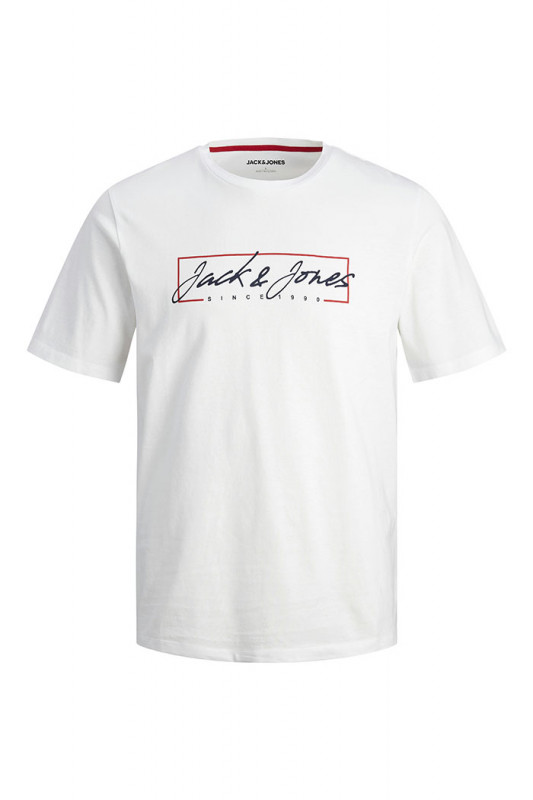 T-shirt col rond blanc 100% coton Jack & Jones