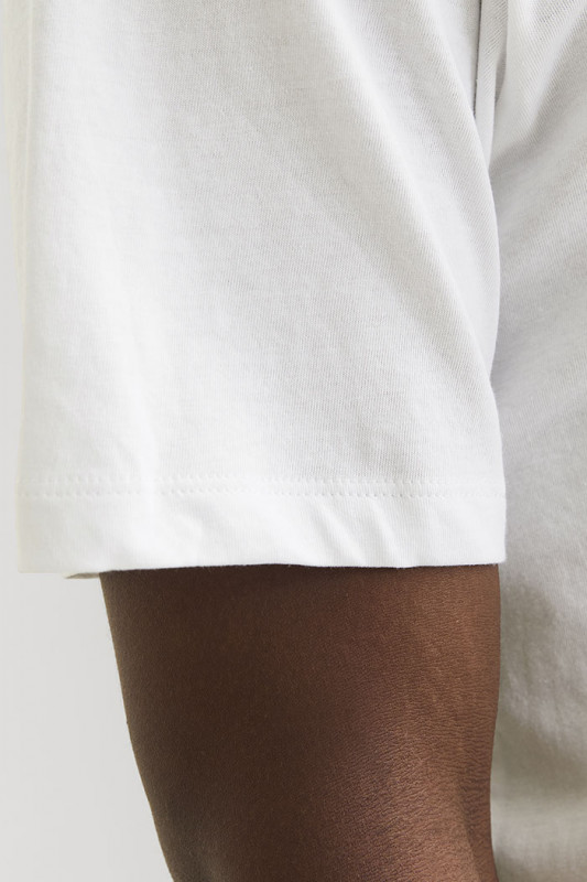 T-shirt col rond blanc homme Jack & Jones