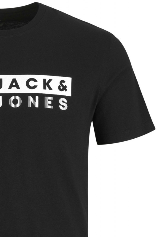 T-shirt logo Play2 noir homme jack & jones