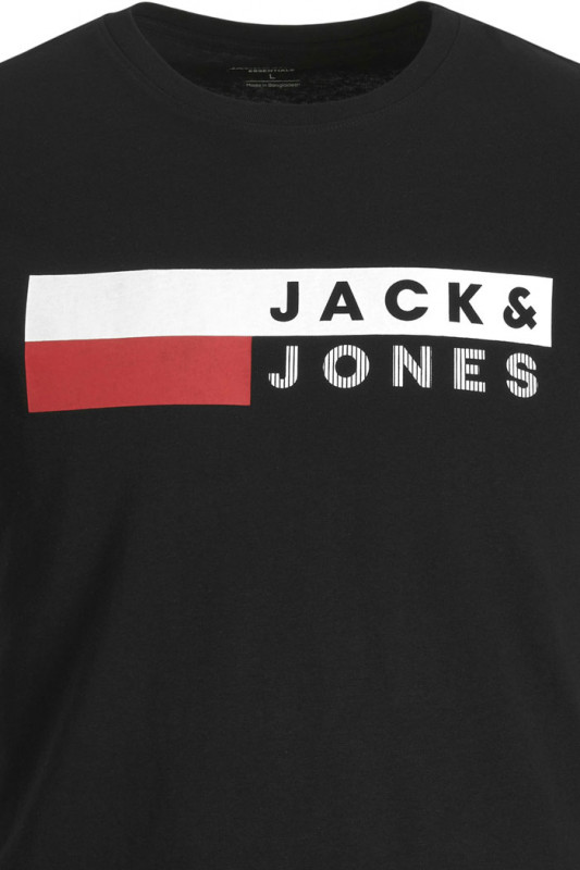 T-shirt logo Play2 noir homme en coton 