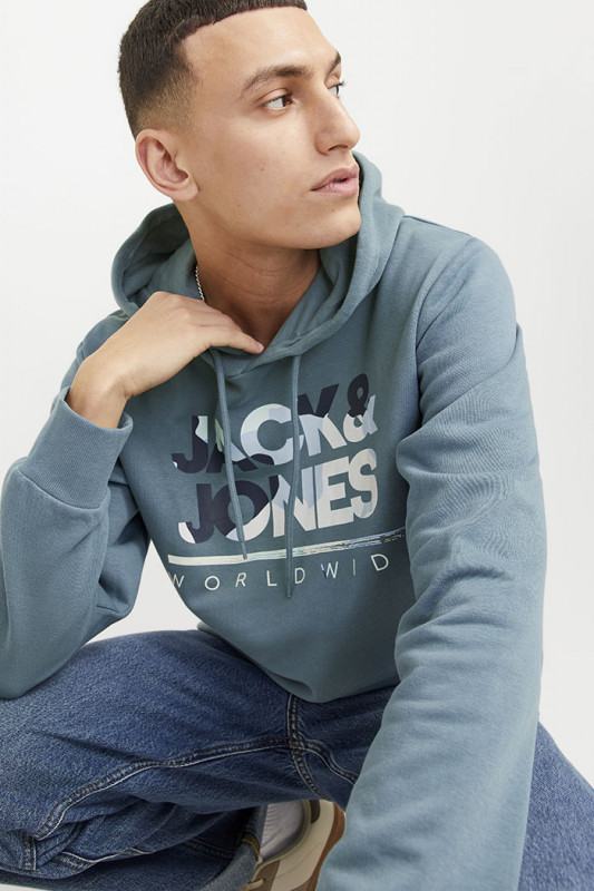 Sweat hood Luke bleu