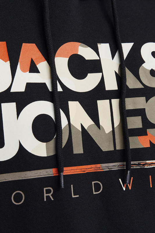 Sweat hood Luke noir homme jack & jones