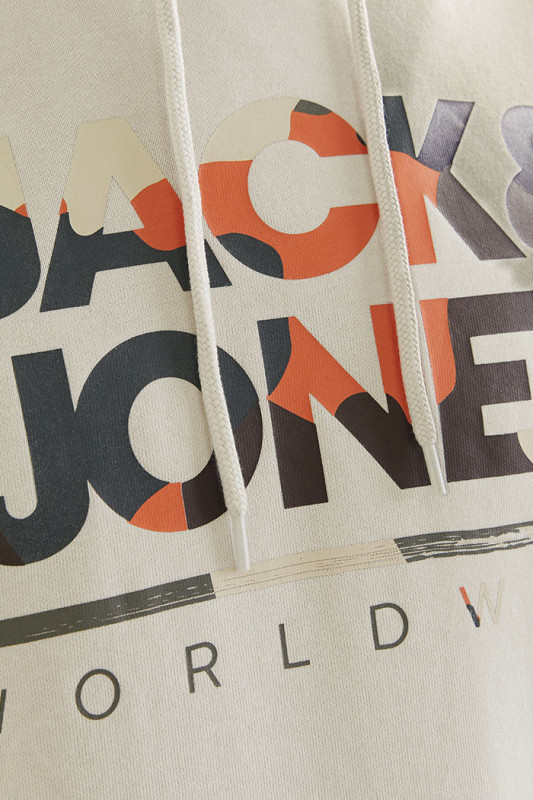 Sweat hood Luke beige jack & jones