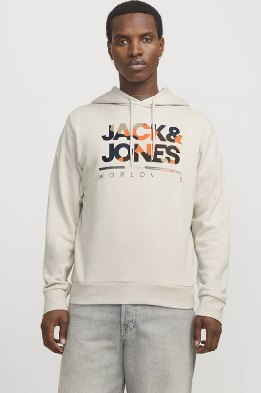 Sweat hood Luke beige homme