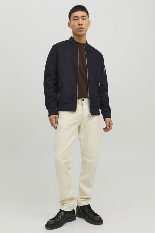 Blouson Bomber Tano noir suédine Jack & Jones