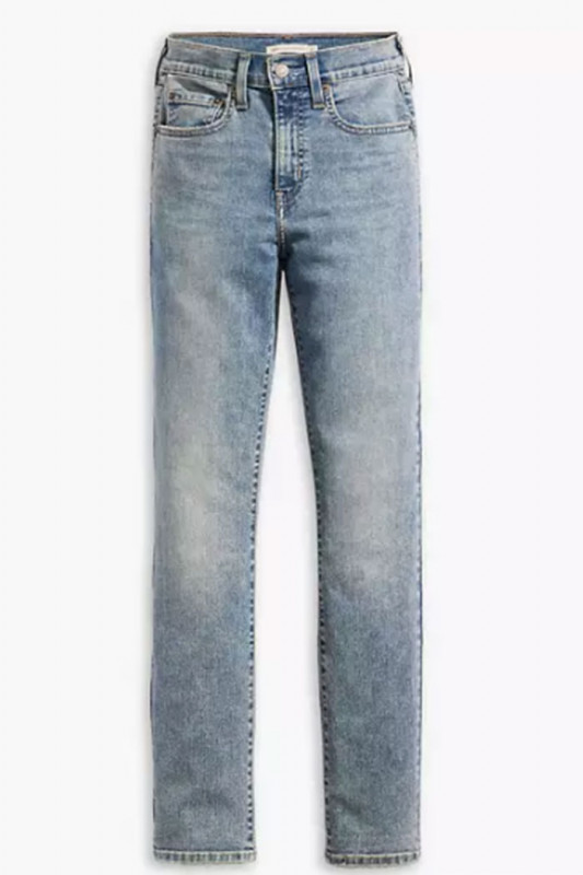 Jeans 724 taille haute bleu délavé levi's