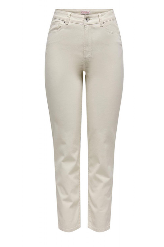 Pantalon straight Elma beige clair femme