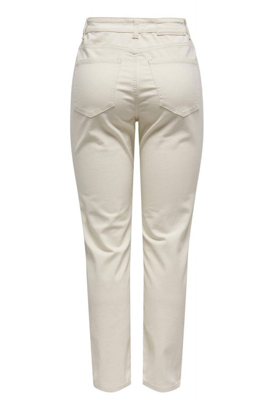 Pantalon straight Elma beige clair Only