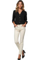 Pantalon straight Elma beige clair