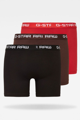 Pack de 3 shorties brun, noir et bordeaux
