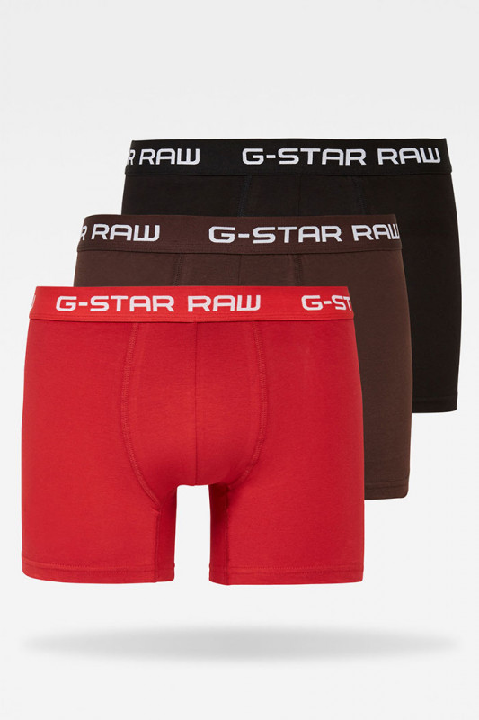 Pack de 3 shorties brun, noir et bordeaux